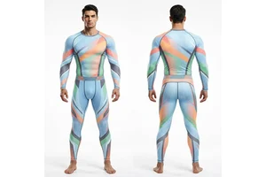 Unisex Full Sleeve Black Rash Guard Set Long Sleeve Compression Shirt Quick Dry Seamless UPF50 Eco-Friendly Fitness Wear Running