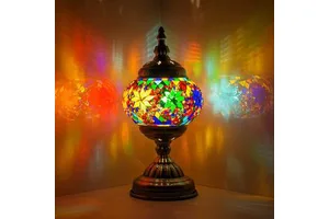 Marrakech Unique Tiffany Style Decor Lamp Stained Glass Moroccan Lantern Lamp Turkish Mosaic Lamp