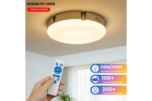 High Quality Indoor LED Solar Light 3 CCT Solar Ceiling Light 200W 300W 400W 500W With Remote Control And Solar Panel For Home