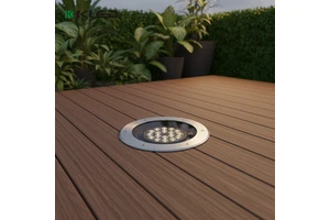 KLED Recessed Ground Mounted Landscape Road Garden Paver Lights LED IP66 Glass Shade Adjustable Underground Lamp Remote Control