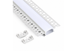 Custom Led Strip Light Aluminum Profile 1M 2M 3M Plaster Recessed Profile Channel Ceiling Drywall Perfil De Aluminio Led