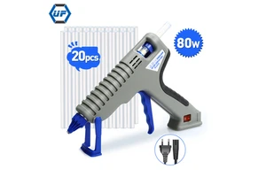 Electric Heating Industry Design Hot Melt Glue Gun DIY Tool Kit with 20pcs Glue Sticker 80W Quality Heat Glue Gun