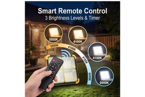 Portable 200W High Brightness Solar Flood Light With Lighting and Charging in One for Camping Outdoor and Power Outage Use