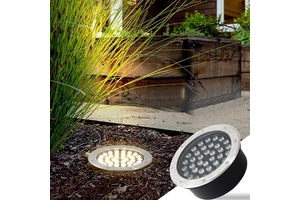 Low Voltage IP65 Outdoor Landscape Lighting Ground Well Light Underground Solar Floor Recessed LED Deck Lights