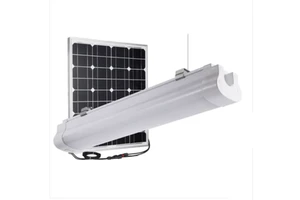 Rechargeable Lamparas Fixtures 30W Solar Energy Power LED Tri-proof Tube Lights With Motion Sensor