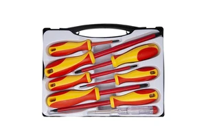 8PCS VDE Insulated Brand Tool Set Insulated Handle Industrial Lightweight High Hardness Multifunctional Tools Hard for 1 Year