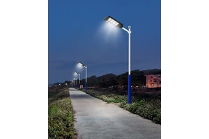 Smart IP65 Solar Street Light All-in-One with Motion Sensor for Outdoor Road Lighting