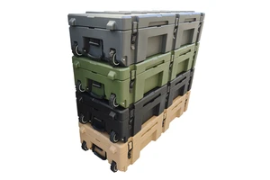ZERO120L Rugged Case LLDPE Cargo Case Hard Plastic Rotomolded Tool Box 4WD Storage Box Roof Rack Low Profile Quick Mount Bracket