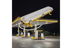 Professional Gas Station LED Tri-Proof Light IK10 Explosion-proof 304 Stainless Steel Housing IP66 SMD2835 LED Dimmable