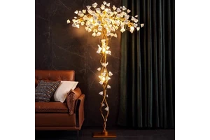 Handmade Luxury Art Floor Lamps Romantic Ceramic Flower Lamps with Lighting for Office & Villa Traditional Design for Weddings