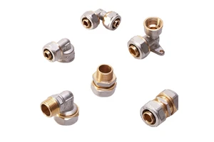 Factory Custom Forged Brass Painted Surface Compression Fittings Elbow Joints Flexible Multilayer/Pe-x Pipe for Gas and Water