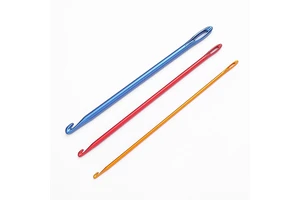 73121 Ariste Simple Ceramic Crochet Hook & Needle 15cm Length Silver Color For Sewing Knitting Crafts