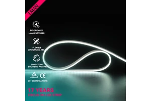 Waterproof Silicone LED Neon Strip Light DC 12V/24V IP65 CRI>83 3000K-6000K Flexible Durable Landscape Advertising Sign Lighting