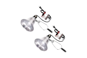5.5 Inch Aluminum Chrome Finish Reflector Clamp Lamp 60 Watt E26 Socket Modern Design 6 Foot 18/2 SPT-2 Cord 1 Pack Bulb