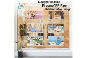 24 Inch Sunlight Readable Shop Window Multi-Screen Hanging LCD AD Display Screen Digital Signage Player