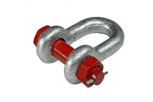 Galvanized Carbon Steel Bolt Type Chain Shackle for Lifting Applications