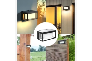 2025 New Best Solar Powered Lamp Patio Yard Cordless Mounted Pathway Fence Led Outdoor Waterproof Wall Solar Garden Light
