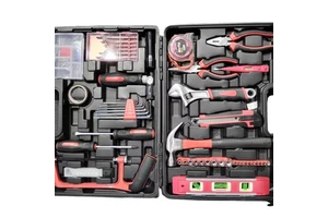 110 pcs in gco hand tool box kit home DIY tool set in portable case