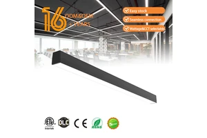 End-to-End Aluminum Suspended Linear Lighting Fixture with Anti-Glaring LED and IP44 Rating