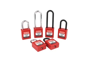 38mm Steel Shackle Insulated Safety Padlock Economic Keyed Alike Lockout With Polished Finish OEM Manufacturer