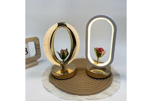 INS-Style Rose Ambiance Lamp - High-End Bedroom Bedside Night Light, Creative Decorative Table Lamp