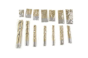 DIN338 Fully Ground HSS Titanium Finished Twist Drill Bit For Stainless Steel Metal Drilling