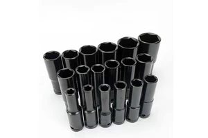 Hot Carbon Steel 200mm Electric Wrench Sleeve Extended Hexagonal Sleeve Set Pneumatic Power Tool Accessories