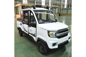 Custom Chinese Double Cabin 4 Wheeler Mini Small Ev Electric Pick up Trucks with Cargo Delivery Box