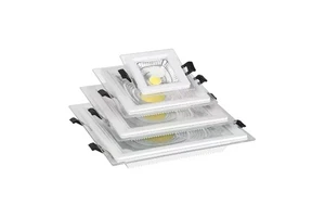 LED Downlight Ceiling Recessed SQUARE Cob LED Down Light Glass Frame LED Panel Light LED Spot Light for hotel