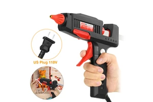 60W/100W Hot Melt Glue Gun with 11mm Glue Sticks US 110V Mini Gluegun Fast Heating for Industrial Handmade DIY Tool Kit
