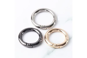 18-40mm Metal Purse Buckles O-ring Spring Door Buckle Carabiner Snap Hook Keyring Keychain DIY Clasp Jewelry Bag Accessories