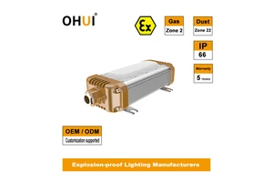 Explosion Proof LED Linear Light 20W 30W Strip IP66 Anti-corrosion Flood Lighting For Zone 2 With 5-Year Warranty