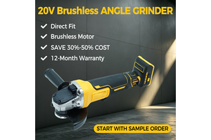 Professional Industrial Angle Grinder 800W Brushless Motor Lightweight & Compact for Cutting and Deburring