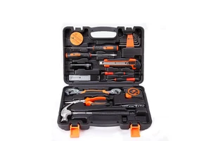 25 Pcs Electrician Tools Box Power Tools Kit Hand Set Tool Case Cordless Li-Ion Drill with Multimeter