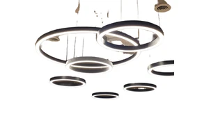 Modern Linear Pendant Dimming AC220V 10% RGBCCT Ring Hanging Ring Light Ceiling Circular Chandelier Led Lighting Fixture CRI95