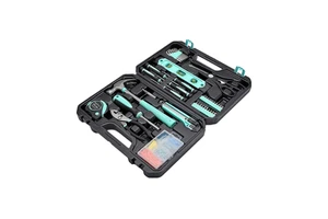 Tool Kit 142-Piece Turquoise Steel & Plastic 13.39x9.25x2.95 Inch