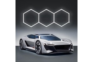 ETOP 3-Grids Hexagonal LED Garage Light, Lightweight and Super Bright Garage Ceiling Light, Suitable for Gym, Basement