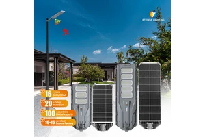 ETD B1 Solar Street Light 3030 LED ABS Road IP65 Integrated Solar Lamp with Motion Sensor and Remote