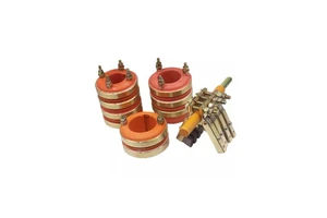 Conductive Slip Ring Connector 2/3/4 Way ID20/25/30/35mm OD58mm Herringbone Carbon Brush Rotary Electrical Connector