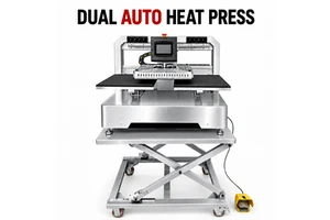 Plug Play 16x20 Electric Double Station Heat Press Machine New No Air Required Automatic T-shirt Printing Equipment