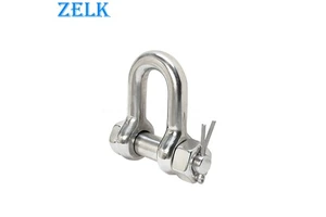 Stainless Steel US Type High Polished Bolt Chain Shackle D Shackle for Heavy Industry