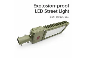 Explosion Proof LED Street Light ATEX IECEx Certified IP67 Ex d IIC T6 for Oil Gas Chemical Plant Hazardous Area Lighting