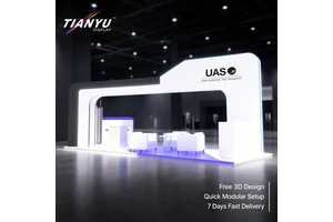New Modern Lighting Exhibition Booth Stand Led Backlit Trade Show Modular Exhibition Display System Booth with logo