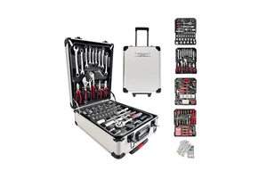 Best 299-Piece Tool Kit - Aluminum Case, 4 Layers, 200+ Hardware Items for Home/Workshop/Auto