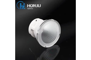 HONJU 50MM Commercial LED Lighting Reflectors Plastic Round Optics with Multiple Angles Aspheric Pattern for Indoor Use