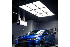 Auto Detailing LED Workshop Lights Modern Design 9 Grid System for Car Showroom Repair Shop Iron IP44 Light Car Wash Lighting