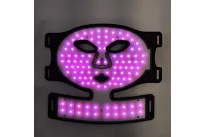 Photon Facial Contour LED Mask (84 Lamp Beads) Red/Blue/Yellow/Purple Light Therapy with 2000mAh Battery