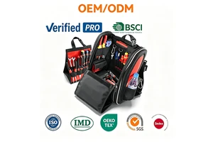 Full Open Large Heavy Duty Internal Removable Lightweight Portable Large Capacity Waterproof Durable Canvas Electrician's Tool