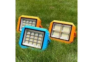 ABS LED Outdoor IP65Emergency Adjustable Lighting Solar Powered Flood Light with Flashlight for Construction Site Camping Hiking