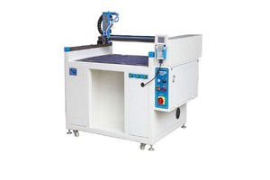 Electric Box Window Cold Glue Machine With Wood Case